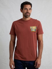 Червоний - Weird Fish Wild Life Heritage Wash Graphic принт 100% Cotton футболки - Image 3 of 7