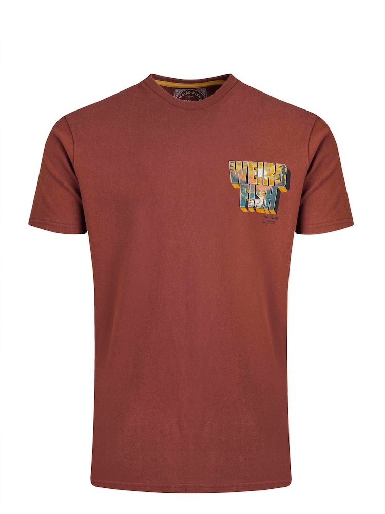 Червоний - Weird Fish Wild Life Heritage Wash Graphic принт 100% Cotton футболки - Image 6 of 7