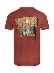 Червоний - Weird Fish Wild Life Heritage Wash Graphic принт 100% Cotton футболки - Image 7 of 7