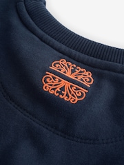 Never Fully Dressed Navy Embroidery Cotton Sweatshirt - Image 10 of 10