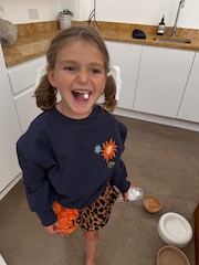 Never Fully Dressed Navy Embroidery Cotton Sweatshirt - Image 2 of 10