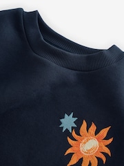 Never Fully Dressed Navy Embroidery Cotton Sweatshirt - Image 7 of 10