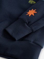 Never Fully Dressed Navy Embroidery Cotton Sweatshirt - Image 8 of 10