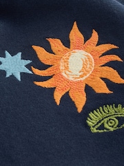 Never Fully Dressed Navy Embroidery Cotton Sweatshirt - Image 9 of 10