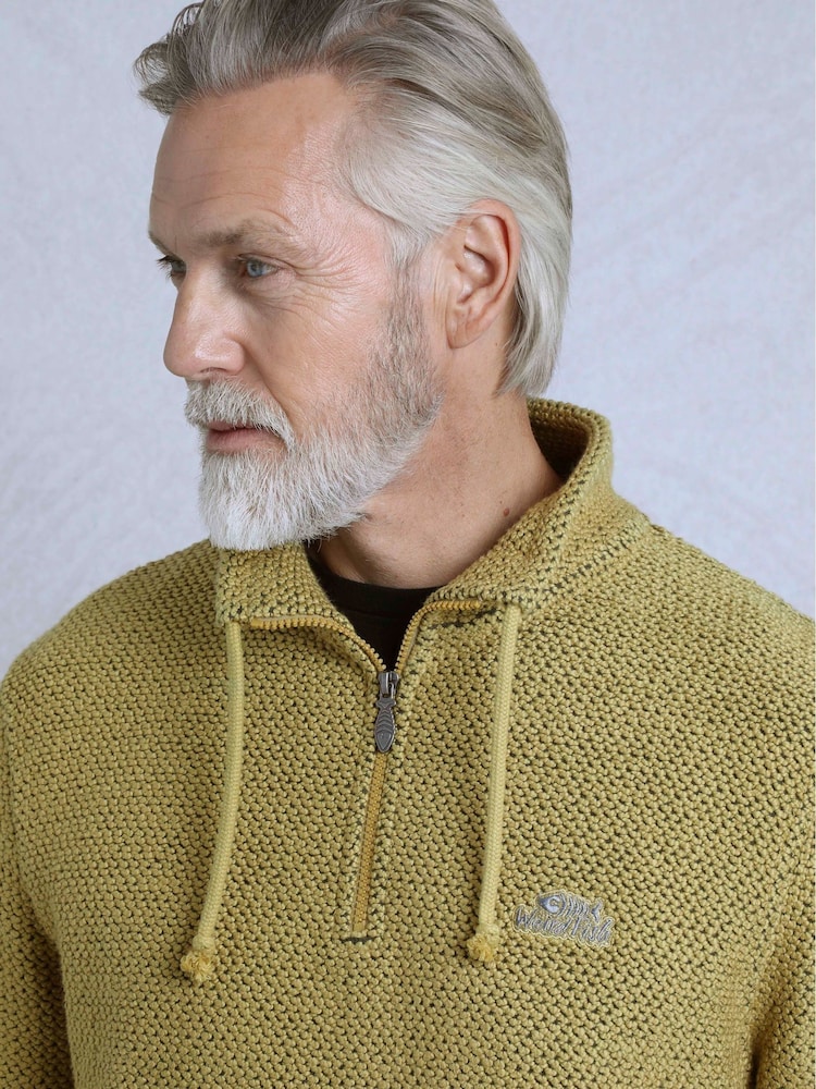 Weird Fish Green Cruiser 1/4 Zip Macaroni Fleeces - Image 4 of 7