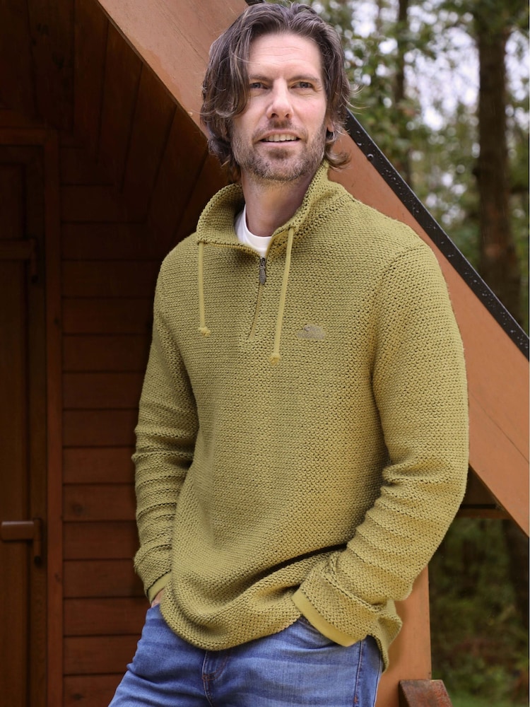 Weird Fish Green Cruiser 1/4 Zip Macaroni Fleeces - Image 5 of 7