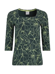 Weird Fish Green Wyman Printed 100% Cotton Jersey T-Shirt - Image 5 of 5