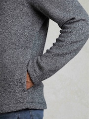 Weird Fish Grey Laramie 1/4 Zip Snow Marl Fleece - Image 4 of 6