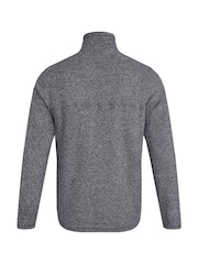 Weird Fish Grey Laramie 1/4 Zip Snow Marl Fleece - Image 6 of 6