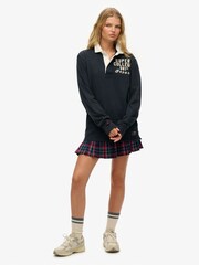 Superdry Blue Oversized Athletic Rugby 100% Sweat Top - Image 2 of 6
