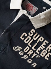 Superdry Blue Oversized Athletic Rugby 100% Sweat Top - Image 4 of 6