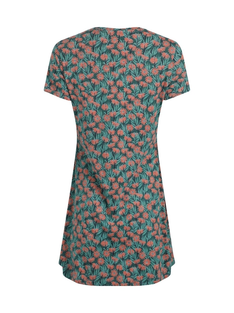 Verde oscuro - Weird Fish Sidra Printed Jersey Slub 100% Cotton Tunic - Imagen 6 de 6 Verde oscuro - Weird Fish Sidra Printed Jersey Slub 100% Cotton Tunic - Imagen 6 de 6