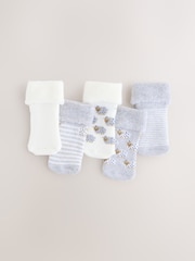 Grey Baby Socks 5 Pack (0mths-2yrs) - Image 1 of 3