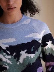 Multi Landscape Scene - Supersoft Crew Neck Long Sleeve Jumper - Imagem 3 de 7