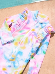 Angel & Rocket Pink Jodie Multi Sunsafe Print Toddler Swimsuit - Image 2 of 2