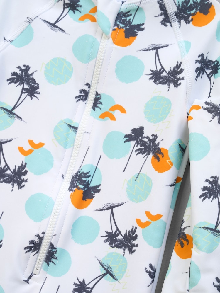 Angel & Rocket Brody Blue Sunsafe Print Toddler Swimsuit - Imagen 3 de 3