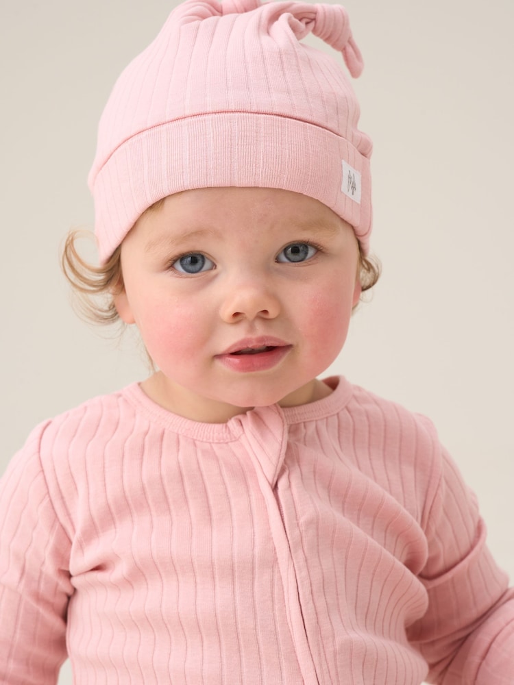 Angel & Rocket Pink Babygrow with Hat Set - Image 2 of 4