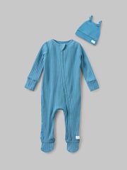 Azul - Angel & Rocket Babygrow with Hat Set - Imagen 2 de 5