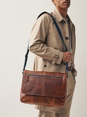 Tan Brown Messenger Bag - Image 1 of 10