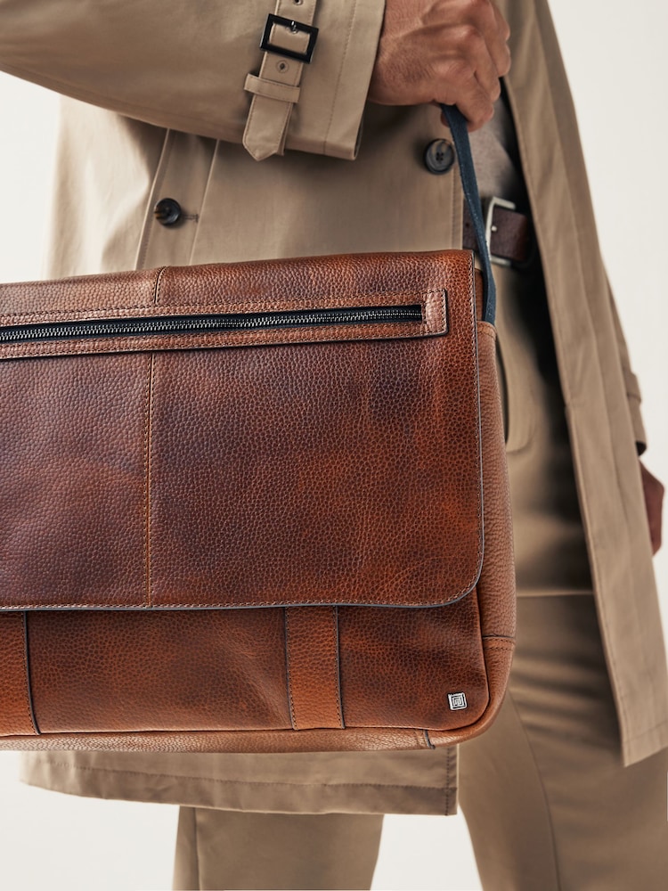 Tan Brown Messenger Bag - Image 2 of 10