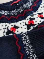 Mornarsko modra - Long Sleeve Christmas Jumper - Slika 3 iz 3