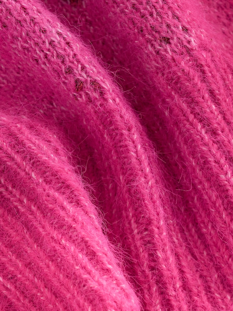 Bright Pink Sparkle Bow Christmas Jumper - Image 3 of 3 Bright Pink Sparkle Bow Christmas Jumper - Image 3 of 3