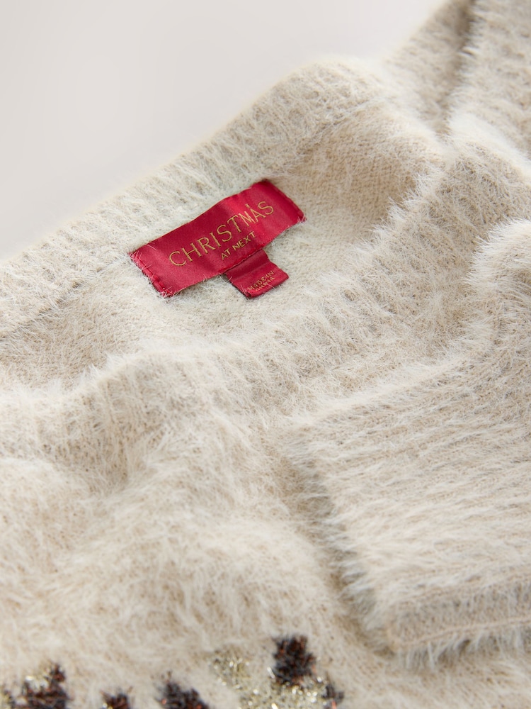 Neutral Snowflake Christmas Jumper - Image 8 of 8 Neutral Snowflake Christmas Jumper - Image 8 of 8