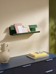 MADE.COM Dark Green Wesley Metal Display Wall Shelf - Image 1 of 4