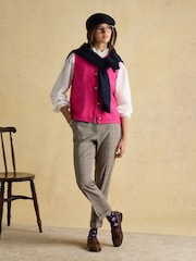 Rosa Fushsia - Colete de malha Joules Holly Button Through - Imagem 4 de 8