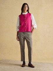 Rosa Fushsia - Colete de malha Joules Holly Button Through - Imagem 5 de 8