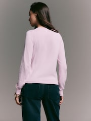 Light Pink Soft Touch Bow Cardigan - Image 3 of 6
