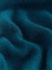 Teal Blue 100% Cashmere Long Sleeve Cardigan - Image 6 of 8