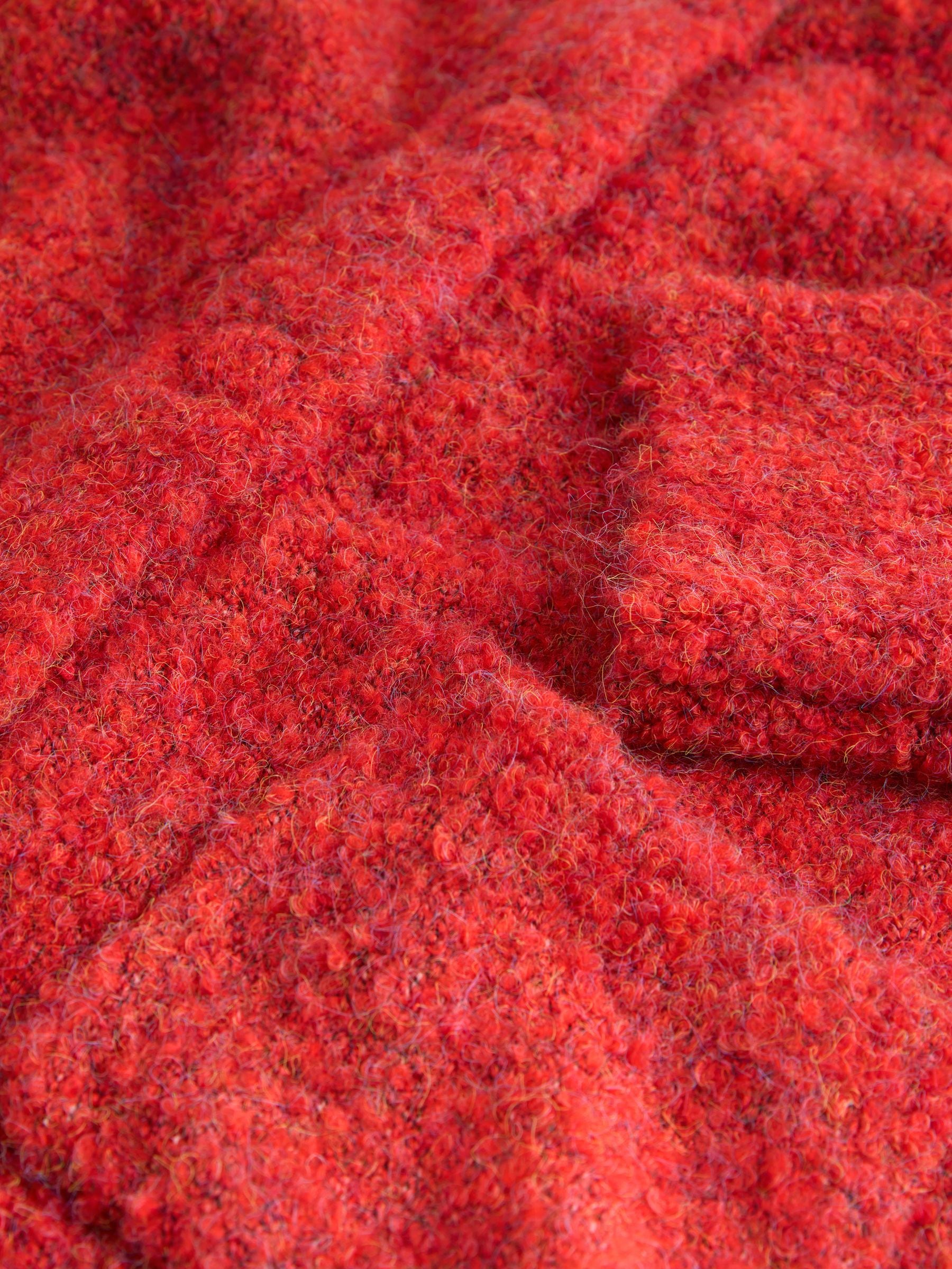 Buy Red Boucle Pocket Crew Neck Cardigan With Wool from Next USA