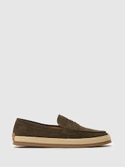 Schuh Green Rin Suede Loafers - Image 1 of 4