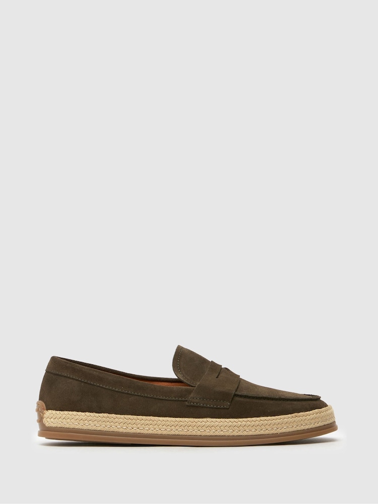 Schuh Green Rin Suede Loafers - Image 1 of 4