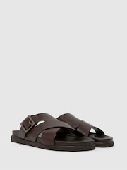 Schuh Summit Leather Black Sandals - Image 2 of 4