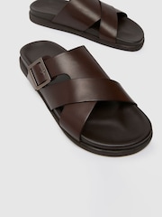 Schuh Summit Leather Black Sandals - Image 3 of 4