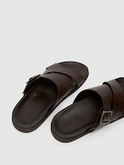 Schuh Summit Leather Black Sandals - Image 4 of 4