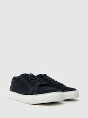 Schuh Whit Leather Lace-Up Black Trainers - Image 2 of 4