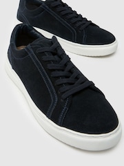 Schuh Whit Leather Lace-Up Black Trainers - Image 3 of 4