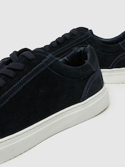 Schuh Whit Leather Lace-Up Black Trainers - Image 4 of 4