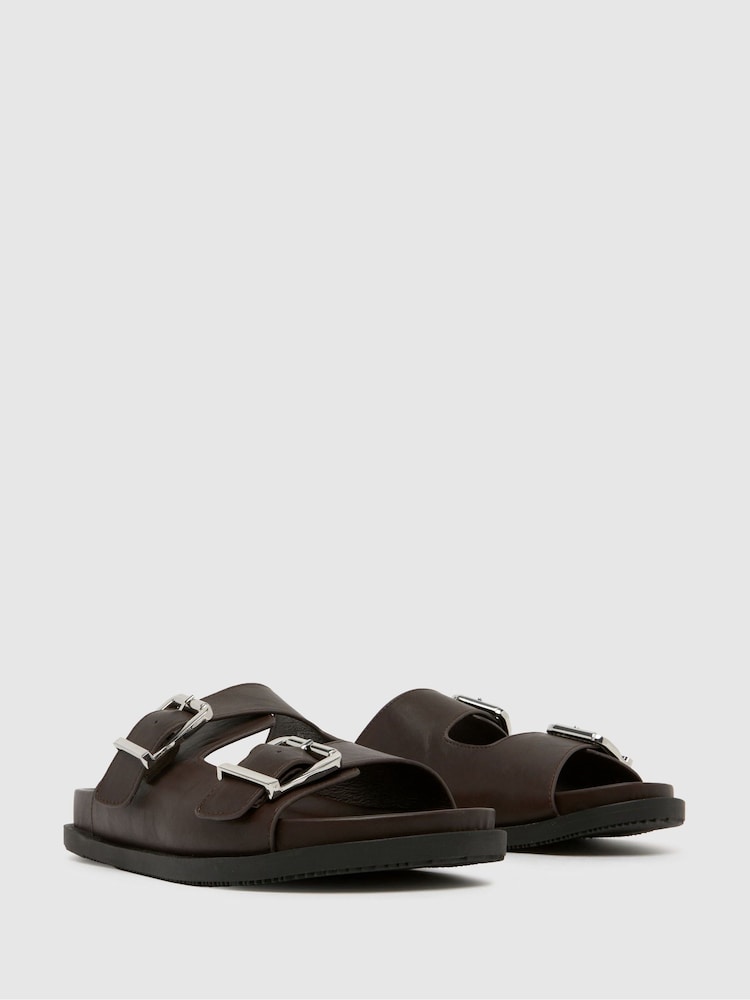 Коричневый - Schuh Scout Footbed Brown Sandals - Image 2 of 4