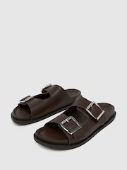 Коричневый - Schuh Scout Footbed Brown Sandals - Image 3 of 4