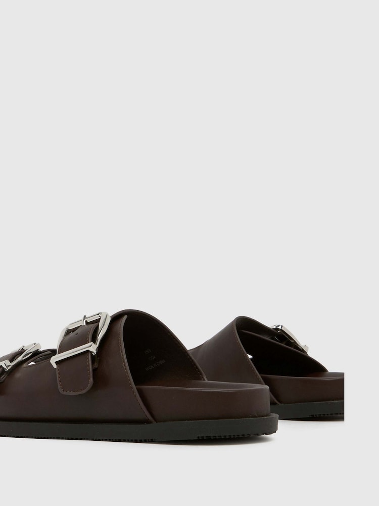 Schuh Scout Footbed Brown Sandals - Image 4 of 4 Schuh Scout Footbed Brown Sandals - Image 4 of 4