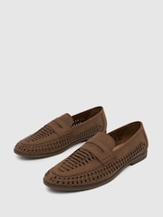 Темно-коричневый - Плетеные мокасины Schuh Reem - Image 3 of 4