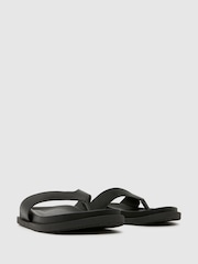 Schuh Seymore Toe Thong Black Sandals - Image 2 of 3