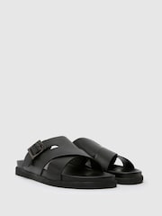 Черный - Schuh Summit Leather Black Sandals - Image 3 of 4
