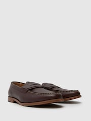 Schuh Ridley Leather Brown Loafers - Image 2 of 3