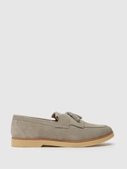 Schuh Grey Reggie Suede Loafers - Image 1 of 4