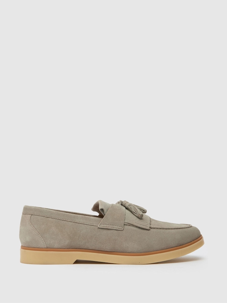 Schuh Grey Reggie Suede Loafers - Image 1 of 4